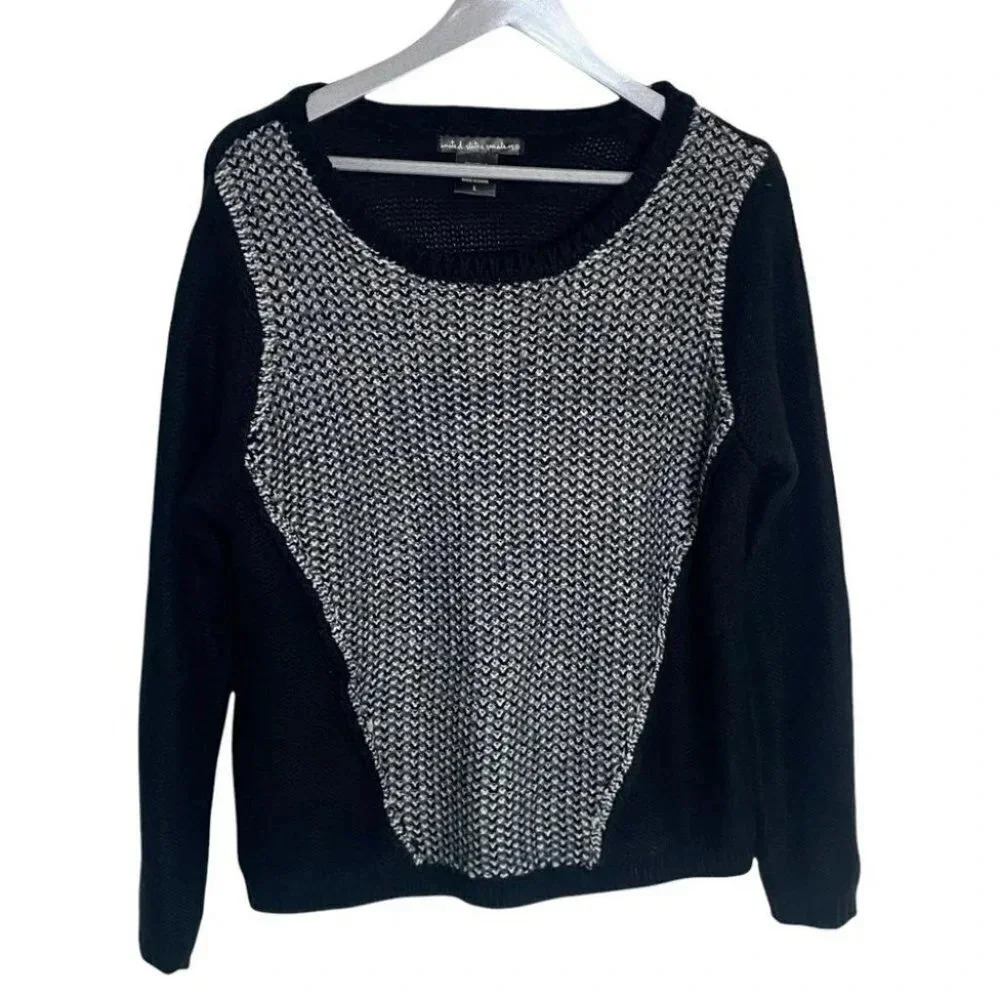 United States Sweater L black & gray sweater